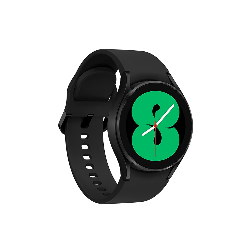 Samsung Galaxy Watch4 40mm Black Aluminum - Google Wear OS, 1.19" Round Display, Digital Bezel, HR Monitor, VO2 Max, Fitness Tracking, Sleep Management (CAD Version & Warranty)