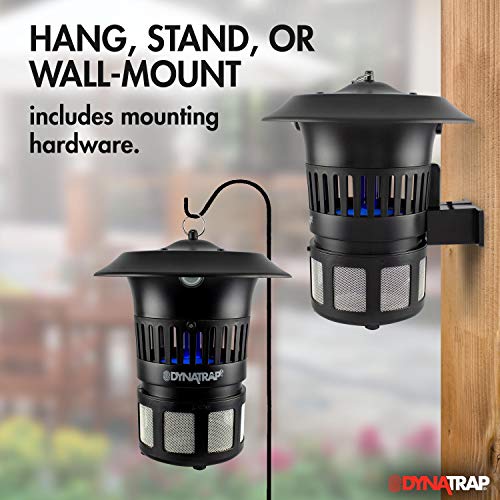 Refurbished-DynaTrap DT1100-CA Mosquito & Flying Insect Trap with Wall Mount – Kills Mosquitoes, Flies, Wasps, Gnats, & Other Flying Insects – Protects up to 1/2 Acre