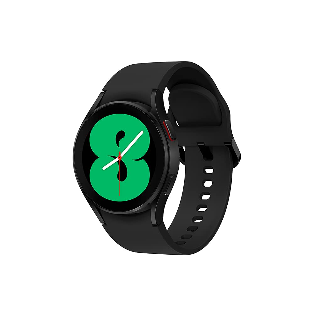 Samsung Galaxy Watch4 40mm Black Aluminum - Google Wear OS, 1.19" Round Display, Digital Bezel, HR Monitor, VO2 Max, Fitness Tracking, Sleep Management (CAD Version & Warranty)